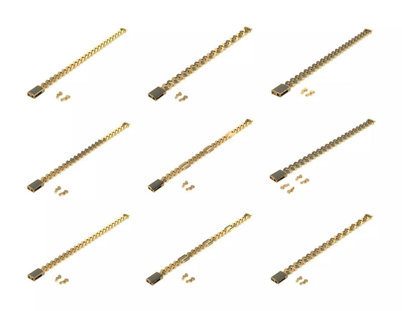 800 BULK CUBAN LINK CHAIN  3D PRINT MODEL