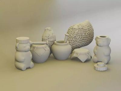 Miniature Garden Honey Bundle Bear Jars Honeycomb Bee Hive