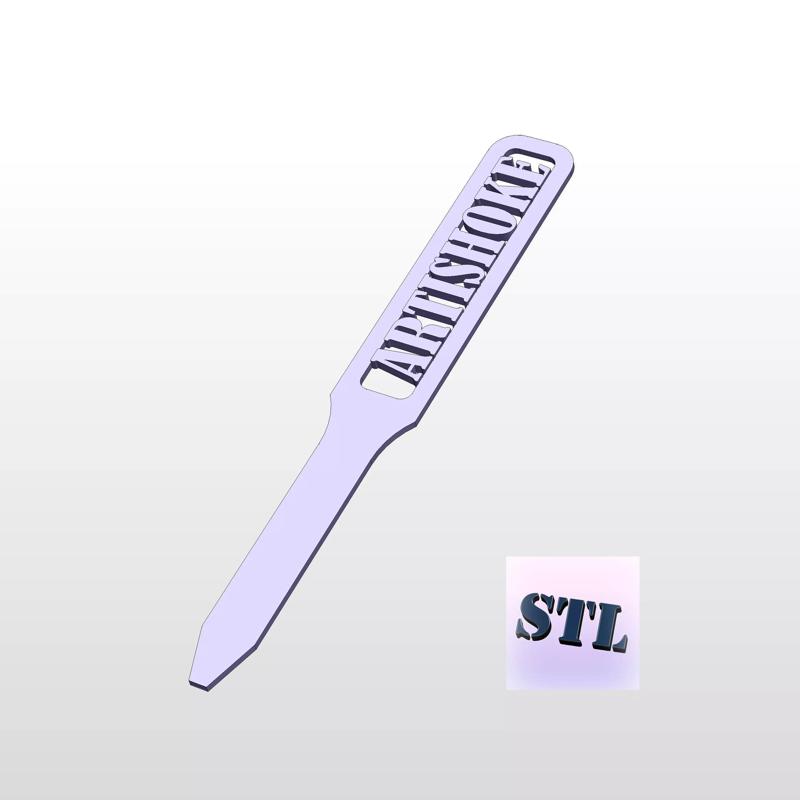 3D garden marker model the ARTICHOKE garden marker