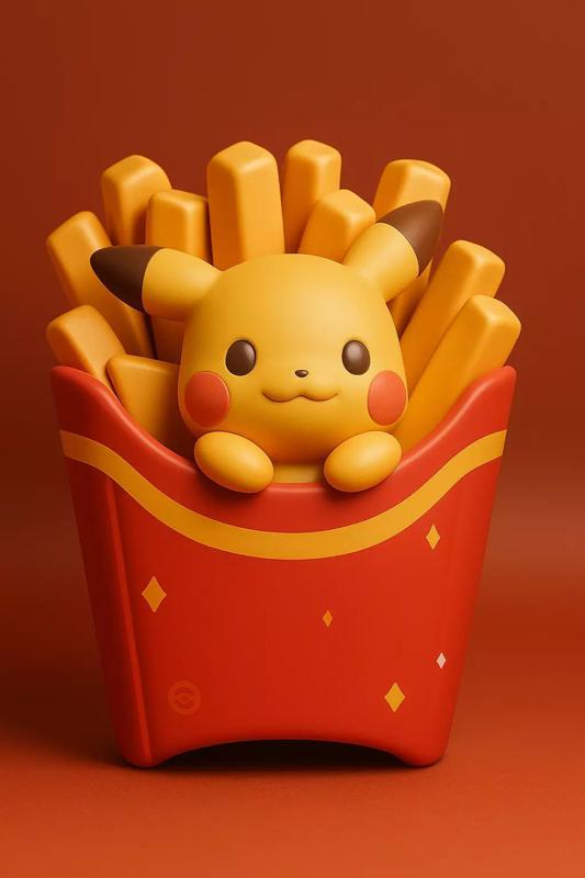 Pokemon Pikachu with French Fries