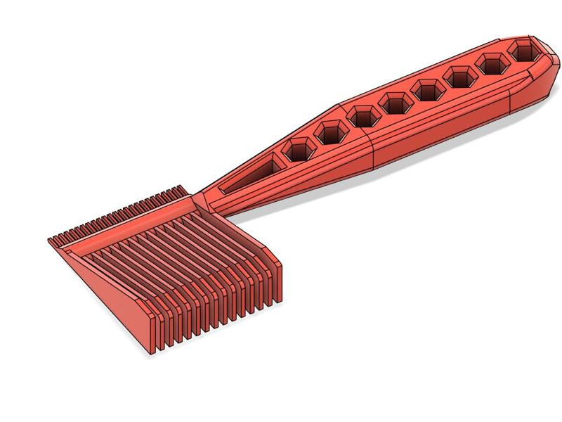 Barber Defined 3mm to 15mm Hair Cut Comb Left Handed