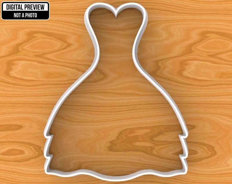 Wedding Dress Cookie Cutter