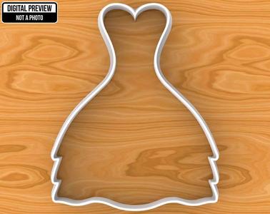 Wedding Dress Cookie Cutter