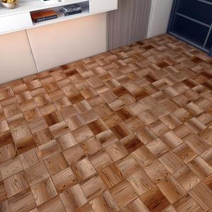 parquet wooden floor in kitchen