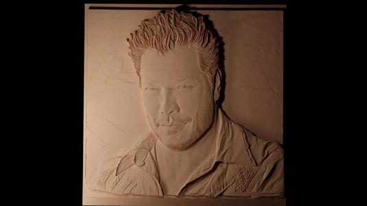 Blake Shelton CNC 3d Print High Relief Sand Casting
