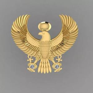Egyptian Protection Eagle Eye of Horus Wadjet Ankh Fine Pendant