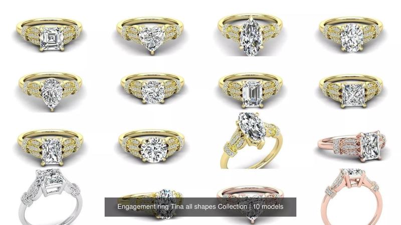 Engagement ring Tina all shapes Collection