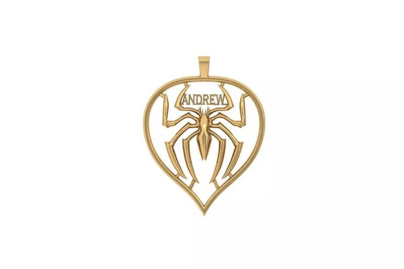 Injoehom Spider Pandent for Men Silver Gold