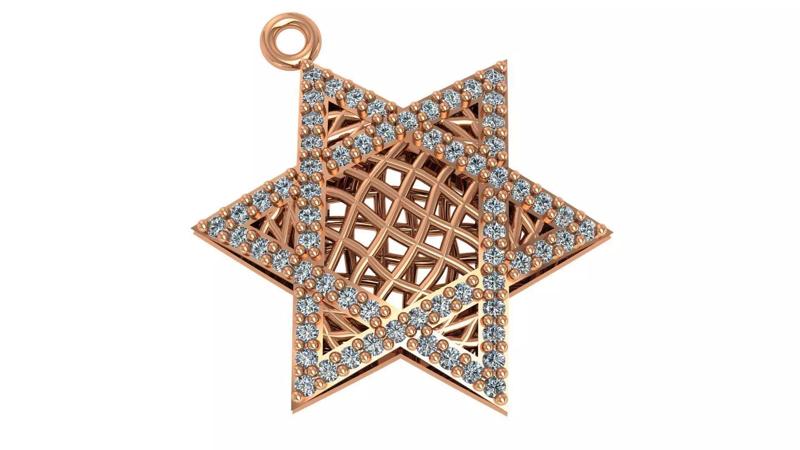 Star of David Necklace Charm Pendant