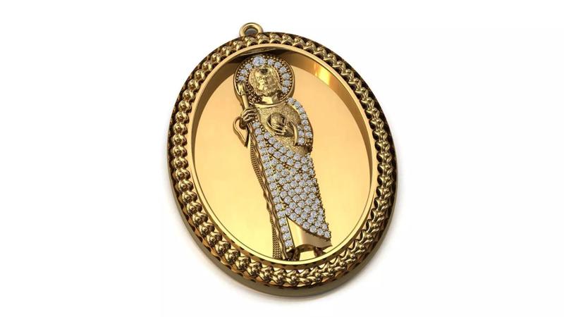 St Jude Pendant Saint Jude Jewelry STL 3DM San Judas Necklace
