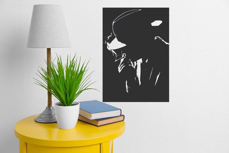 black man 2d - wall art
