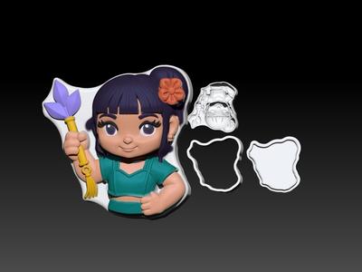 Zoey Demon Hunter BATH BOMB MOLD 3pcs Mould
