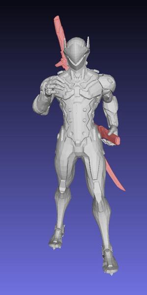 Genji figure separated sabers  - Remix