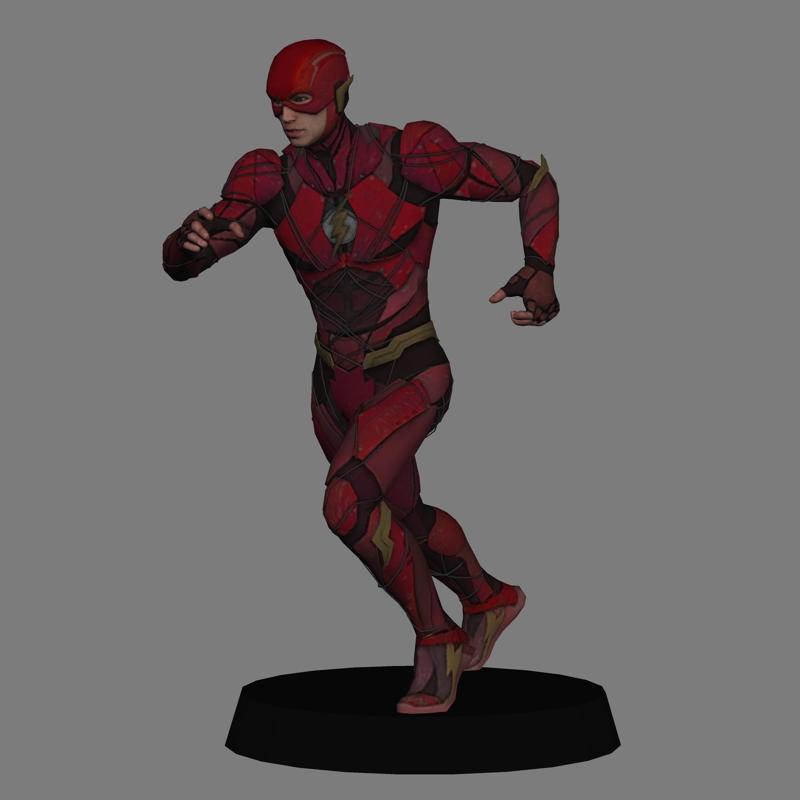Flash - Justice League low poly 3d print