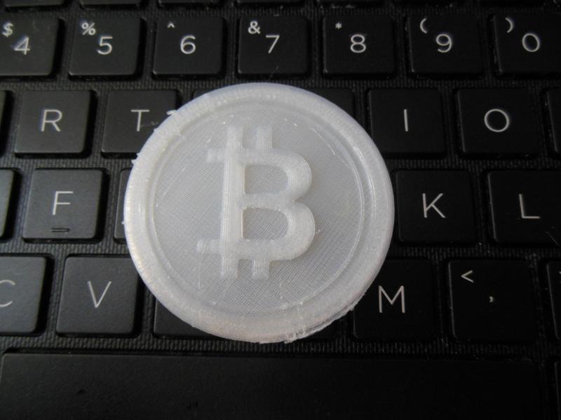 BITCOIN BTC 3D Printable Cryptocurrency Coin