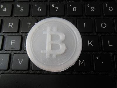 BITCOIN BTC 3D Printable Cryptocurrency Coin