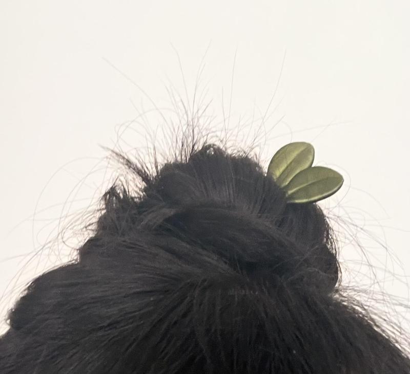 Green Leaf Small Hairpin Hair Accessory Hair Bun Pin