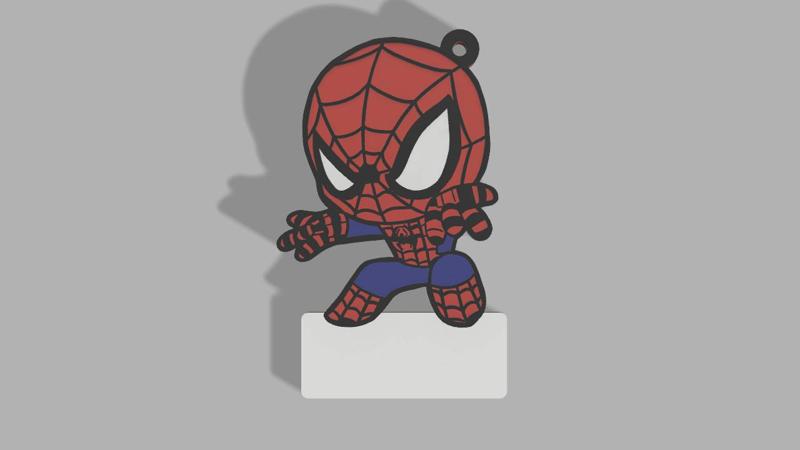 SPIDERMAN KEYCHAIN WITH POSTER