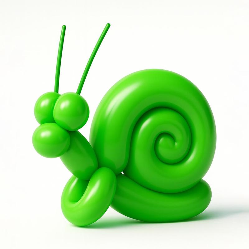 Green Snail Balloon Decoration Props Second Life toy