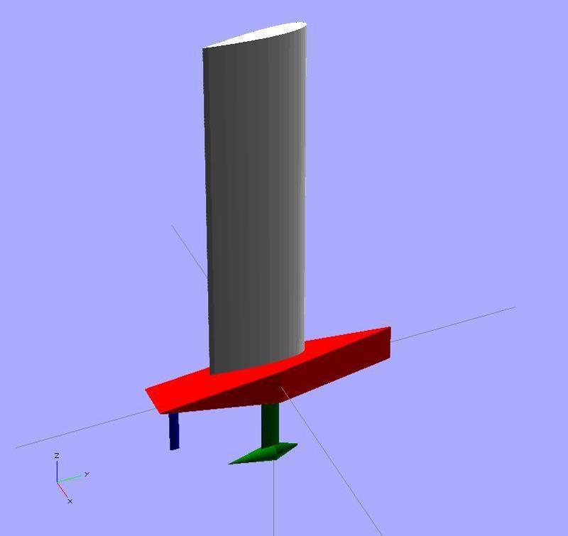 Rigid Wing Sailboat.