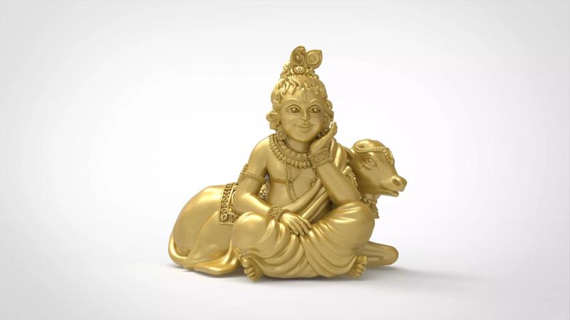 Bal-Krishna 3D-Print-Model No1 Jewelry-Murti