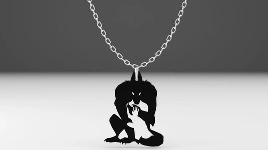 Wolf necklace werewolf girl
