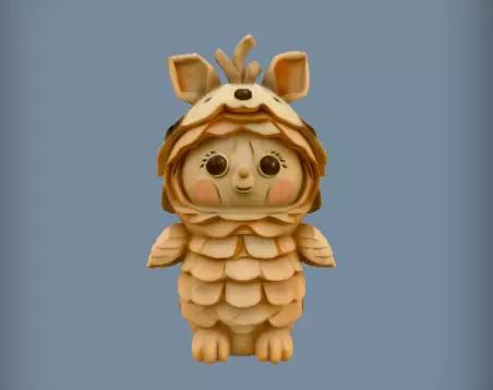 Sculptural Artistic 3D Model of Layered Paper Machine