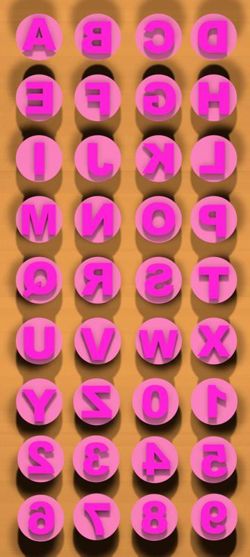 Candy Stamps Alphabet Letters And Numbers - Arial Black