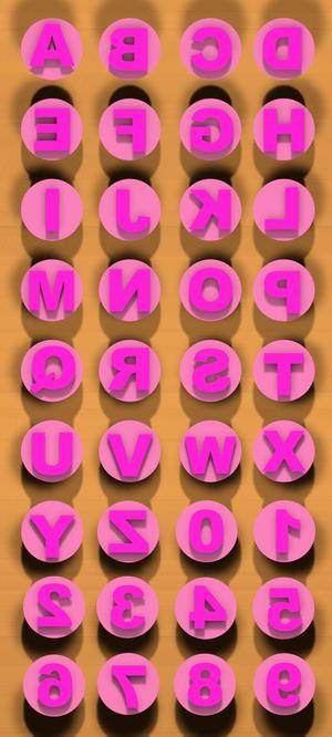 Candy Stamps Alphabet Letters And Numbers - Arial Black