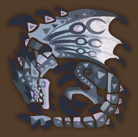 Rathalos Argent - Stylized icon (Monster Hunter World)