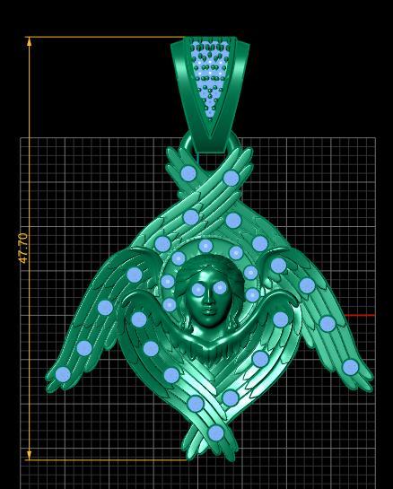 Celestial Seraphim Pendant 3d printable model