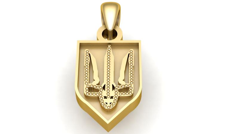 Golden Trident Emblem Pendant