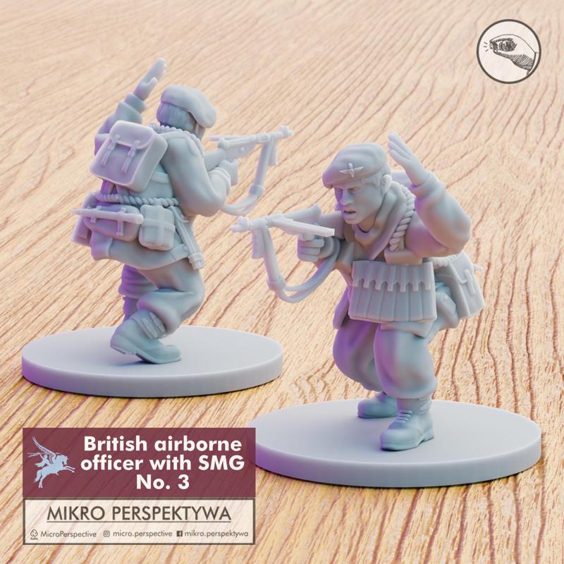 BRITISH AIRBORNE OFFICER WITH SMG NO. 3 PRESUPPORTED 28MM