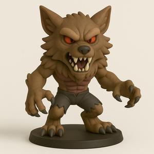 Chibi Creatures - Werewolf 3D Print Figure