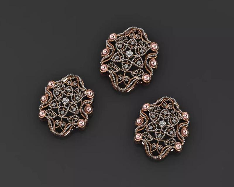 Flower Wire Mesh Ultra Vision Necklace Pendant Link