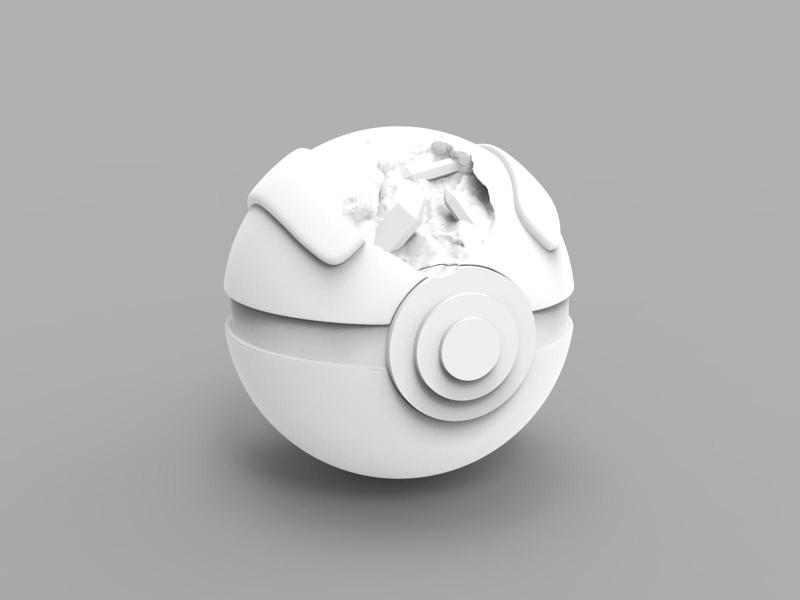 GREATBALL POKEMON DANIEL ARSHAM STYLE SCULPTURE - WITH CRYSTALS AND MINERALS