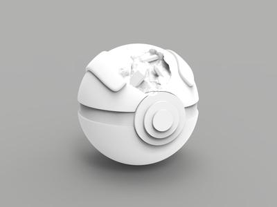 GREATBALL POKEMON DANIEL ARSHAM STYLE SCULPTURE - WITH CRYSTALS AND MINERALS