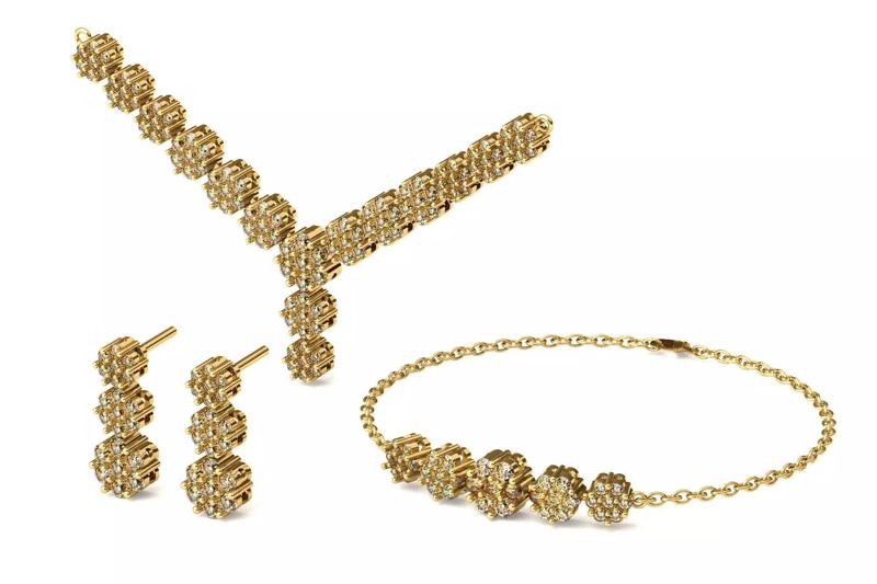 Set S 15 necklace bracelet and earring