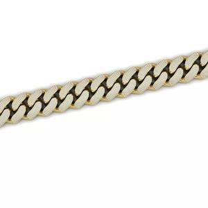 Cuban Chain 4 rows Diamonds Gold Necklace