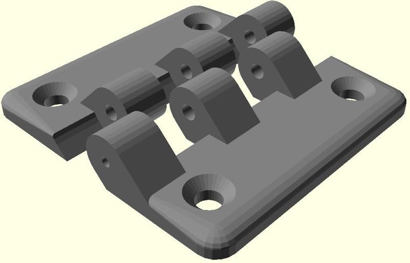 Improved Hinges for Lulzbot Mini Enclosure (or any other 3mm panel)