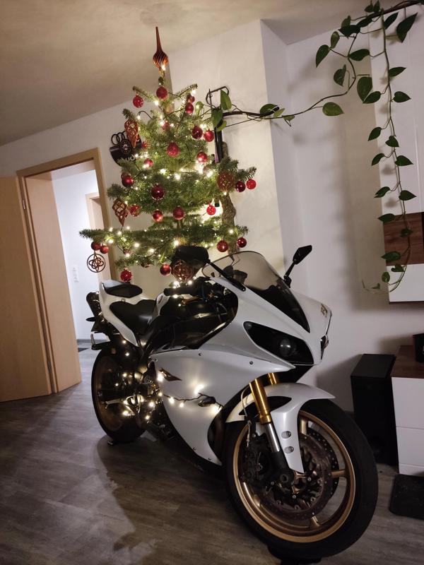 Christmas tree stand for motorcycle (Yamaha)