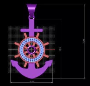 anchor necklace 3dm
