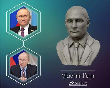 Vladimir Putin 3D bust sculpture