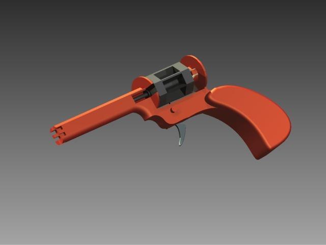 Elastic Gun 6 shooter - one handed pistle