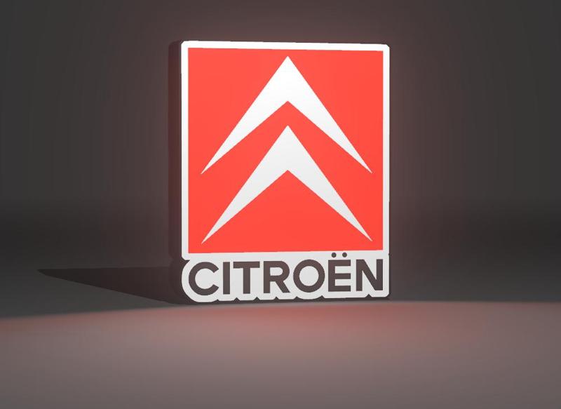 Lighbox Citroen Logo - Lámpara