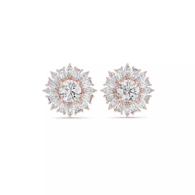 Marquise and Taper Baguette Cut Diamond Earring 3DM STL Video
