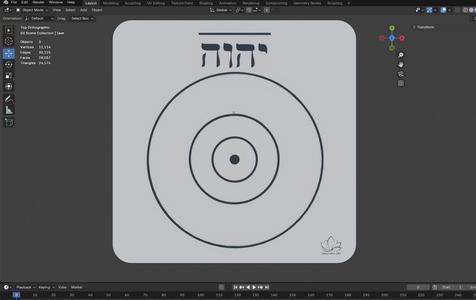 IAVE Radiesthetic Chart – 3D Model