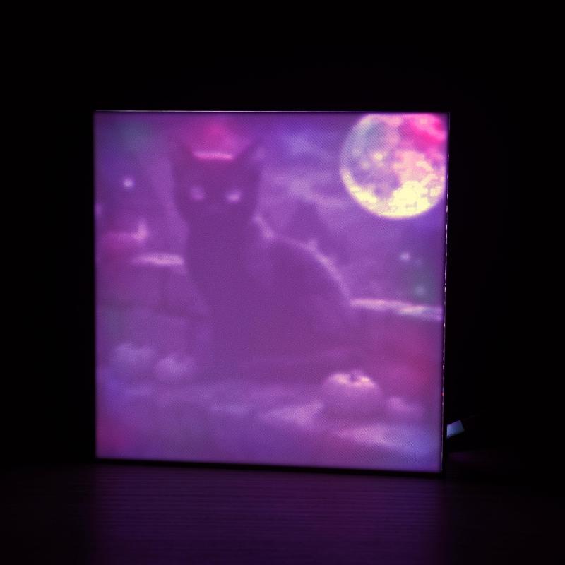 RB Living Halloween black cat light box decoration