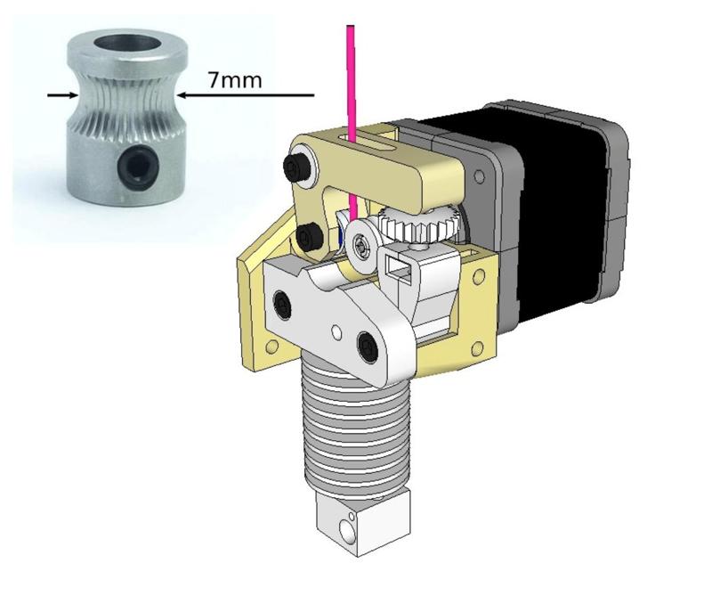 Dasaki MK8ish Direct Drive Extruder for Prusa i3 (MK8 drive gear)