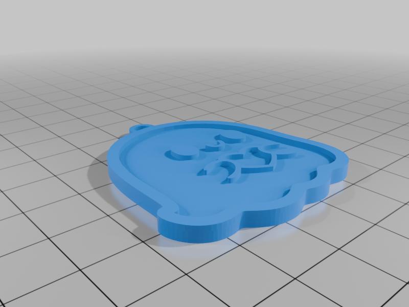 cute ghost holding heart keychain 